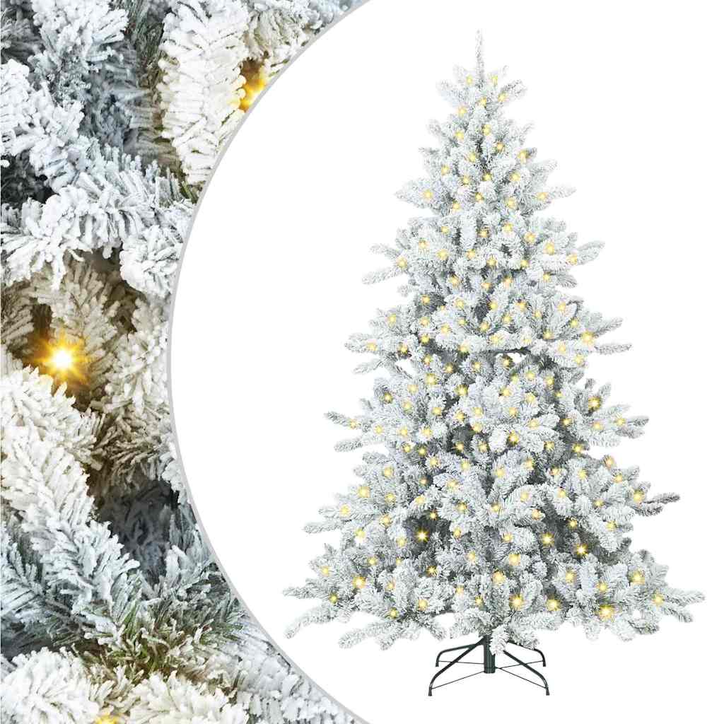 Vidaxl kunstmatige inklapbare kerstboom wit 180 cm pvc en staal