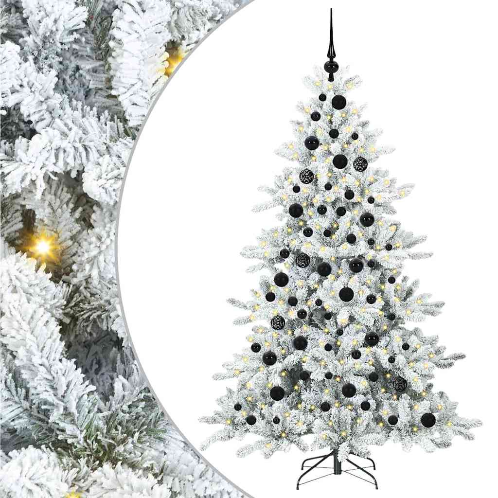 Vidaxl kunstmatige inklapbare kerstboom wit 180 cm pvc en staal