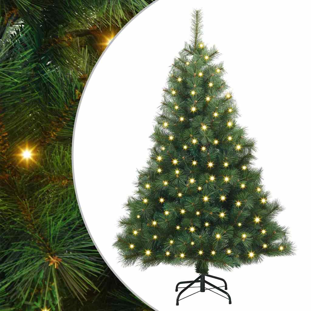 Vidaxl kunstkerstboom met 150 led met standaard groen 120 cm pe en pvc