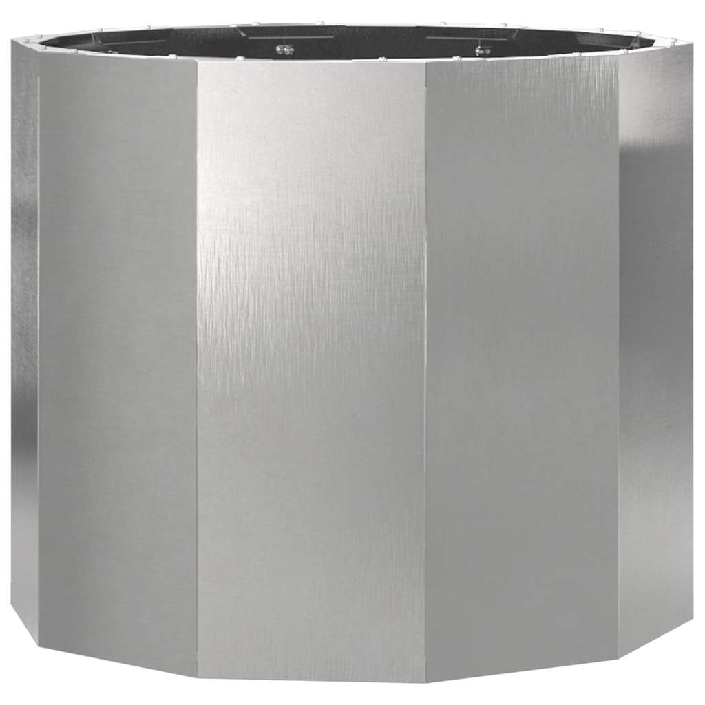Vidaxl plantenbak zilver 60 x 60 x 50 cm roestvrij staal