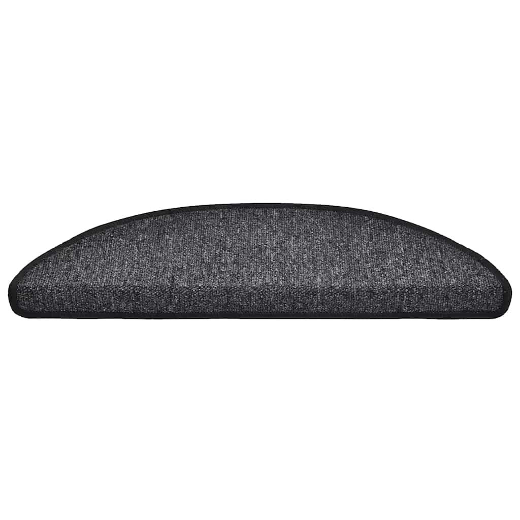 Vidaxl trapmatten 30 st 56x17x3 cm antraciet halfrond