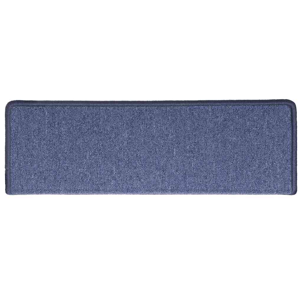Vidaxl trapmatten 30 st 65x21x4 cm blauw rechthoekige rand