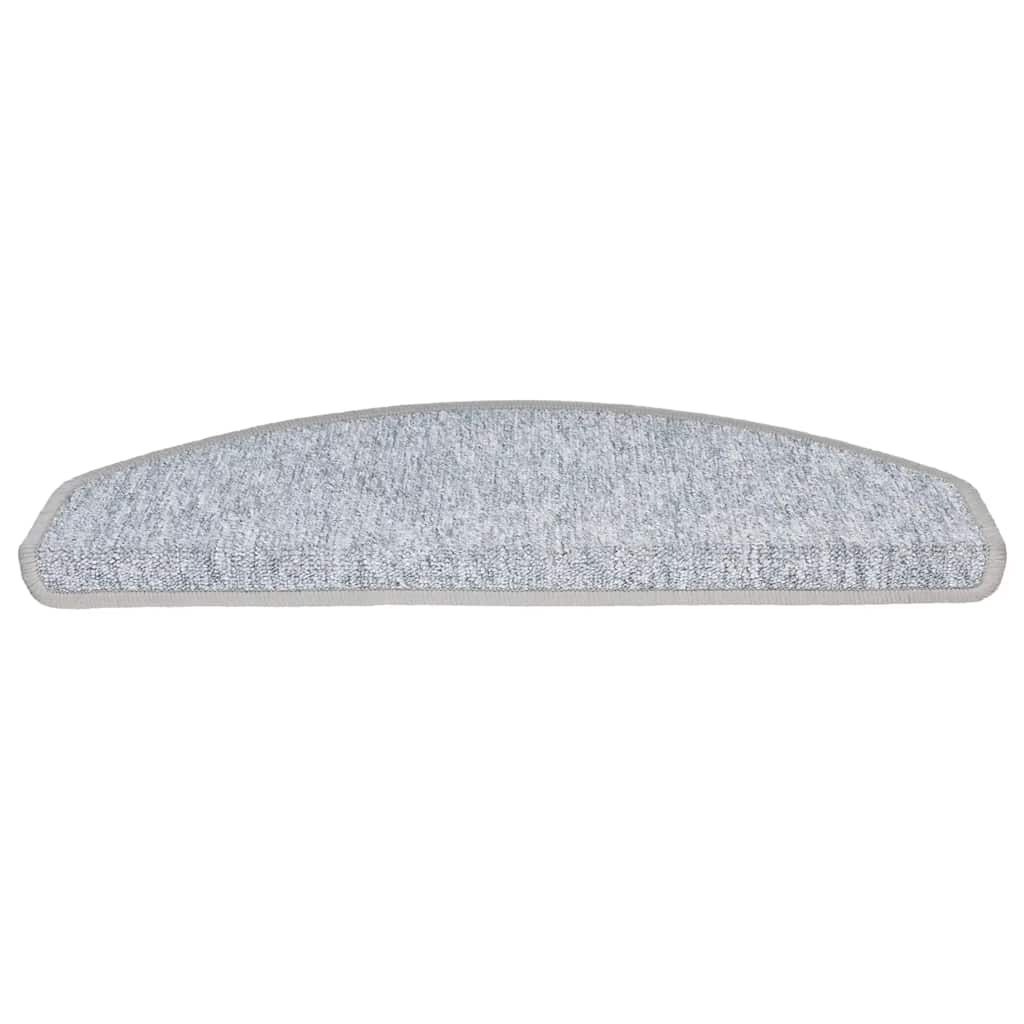 Vidaxl trapmatten 20 st 65x24x4 cm lichtgrijs halfrond groot