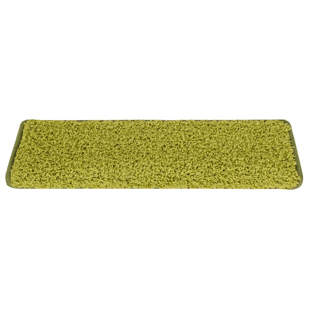 Vidaxl trapmatten 30 st 65x21x4 cm groen rechthoekige rand