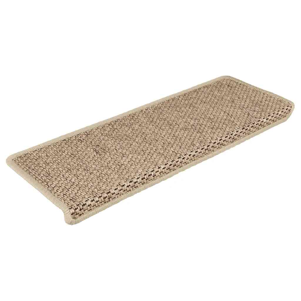 Vidaxl trapmatten zelfklevend 30 st sisal-look 65x21x4 cm zandkleurig