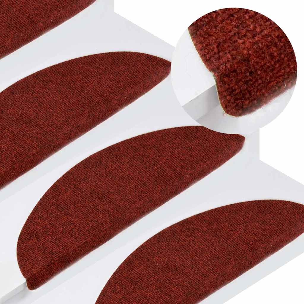 Vidaxl trapmatten zelfklevend 30 st 56x17x3 cm rood