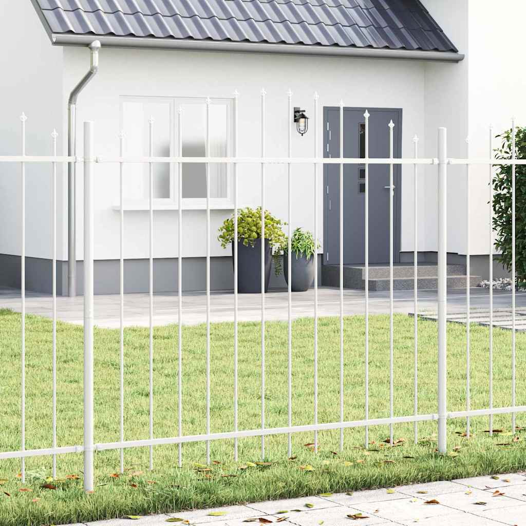 Vidaxl tuinhek 2 pcs wit 170 x 190 cm gepoedercoat staal