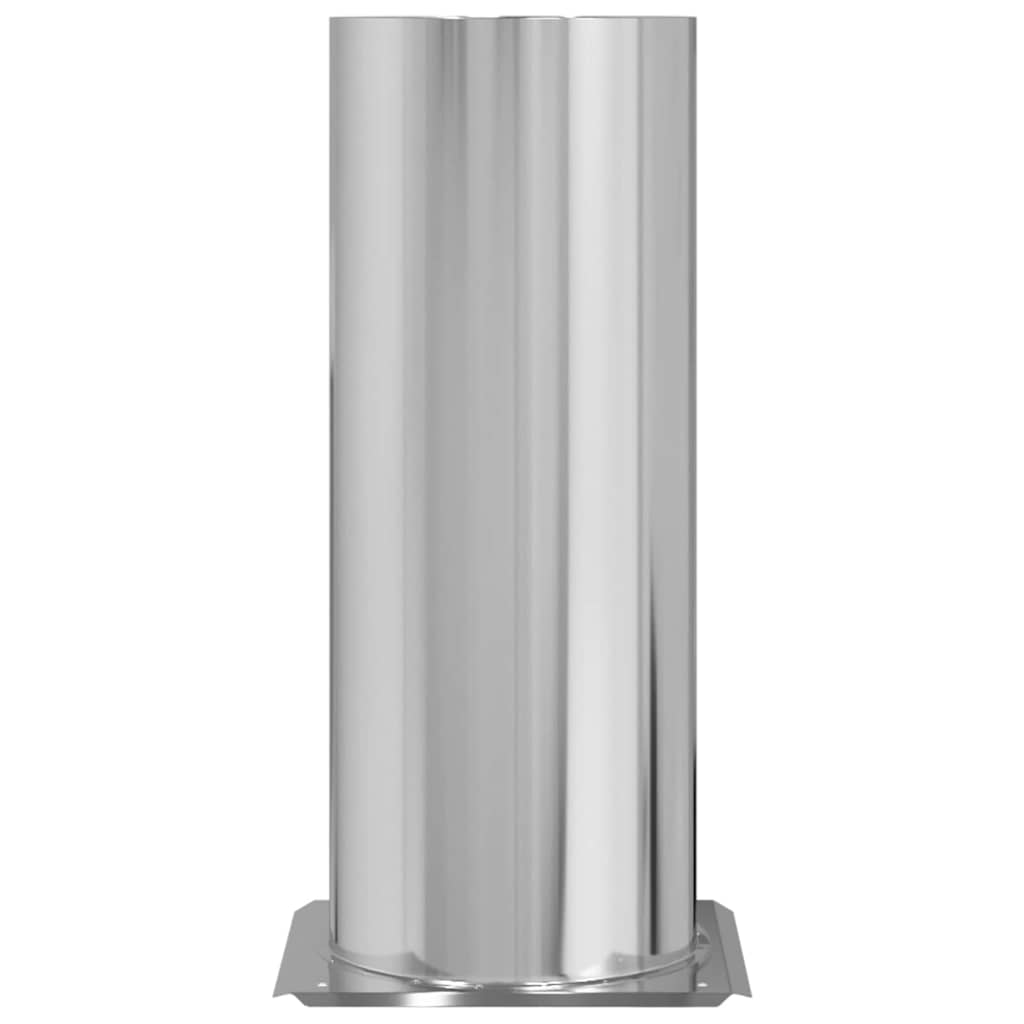 Vidaxl schouwkop verlenging zilver 31 x 31 x 50 cm roestvrij staal