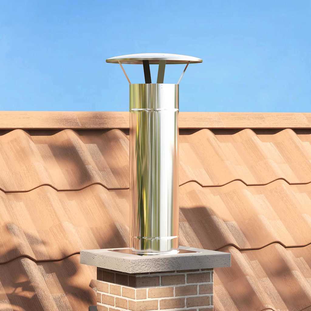 Vidaxl schouw verlenging zilver 35 x 35 x 82 cm roestvrij staal