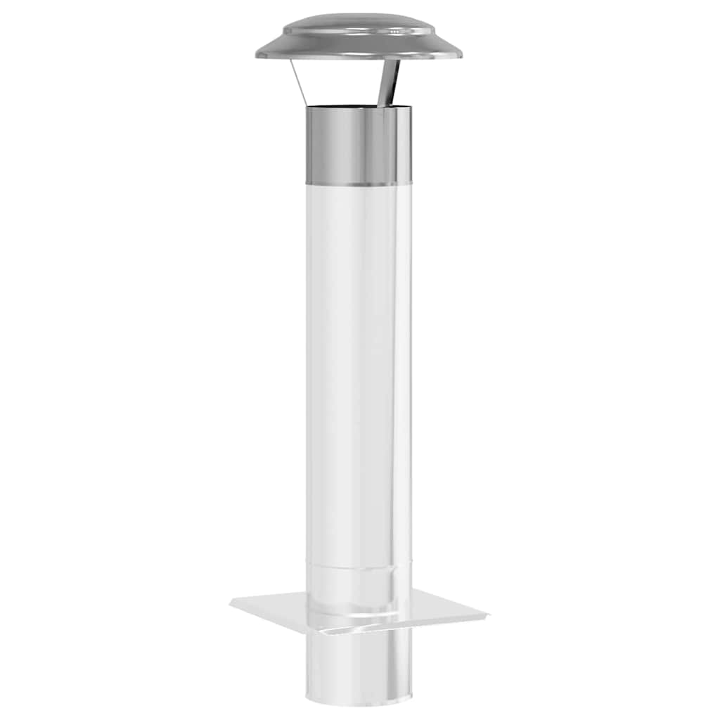 Vidaxl regenbescherming voor schoorsteen zilver 25 x 25 x 20 cm