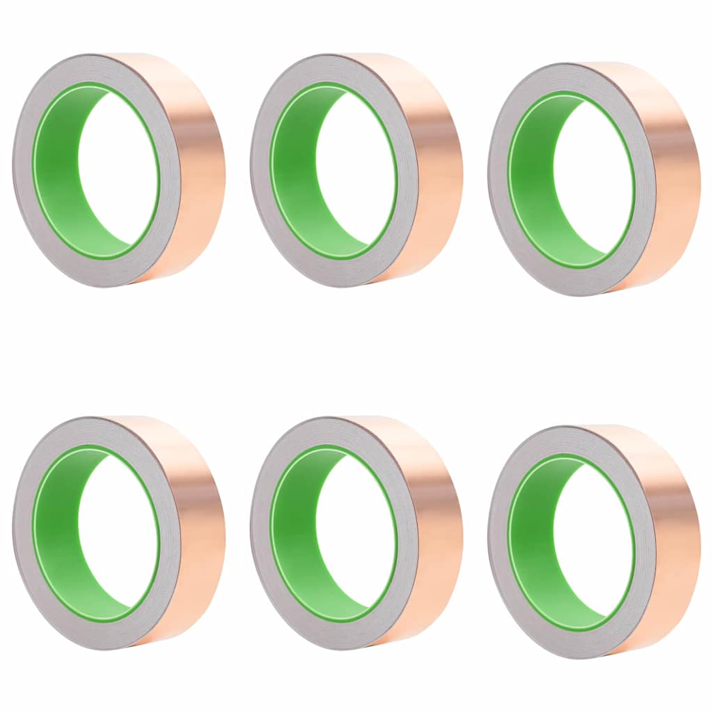 Vidaxl kopertape 6 pcs koper 2000 x 3 cm koper