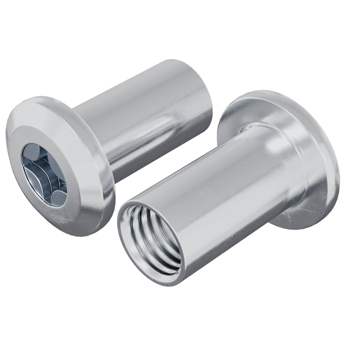 Vidaxl slotmoer 2 pcs nikkel m6 x 25 mm staal
