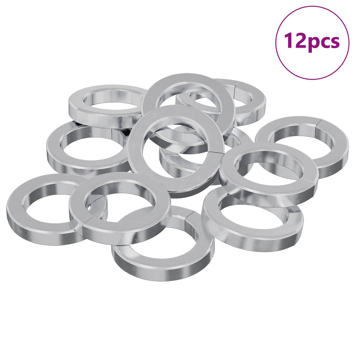 Vidaxl veer washer 12 pcs wit 13 x 1 mm ijzer