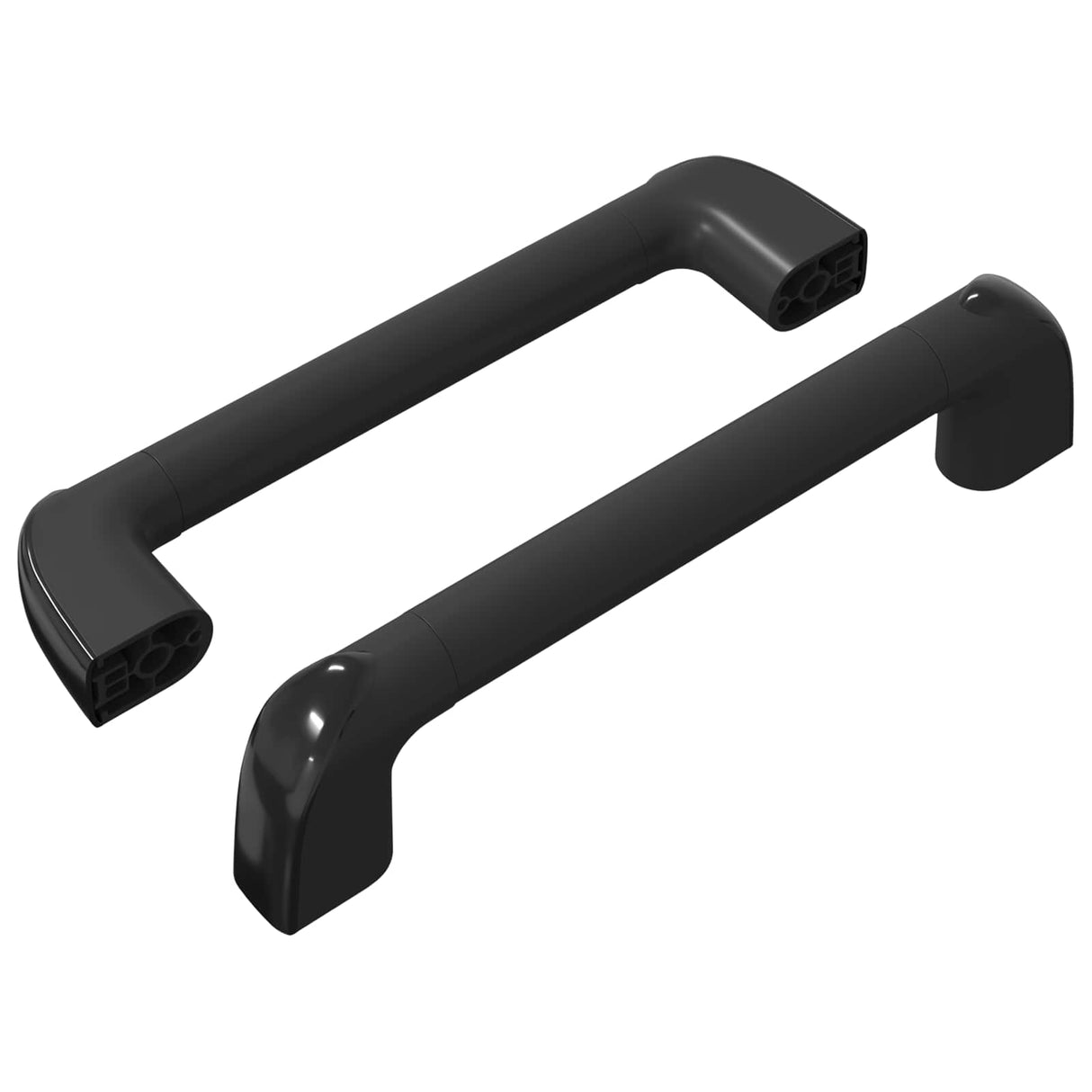 Vidaxl handvat effen 2 pcs zwart 380 x 34 x 85 mm aluminium en pp