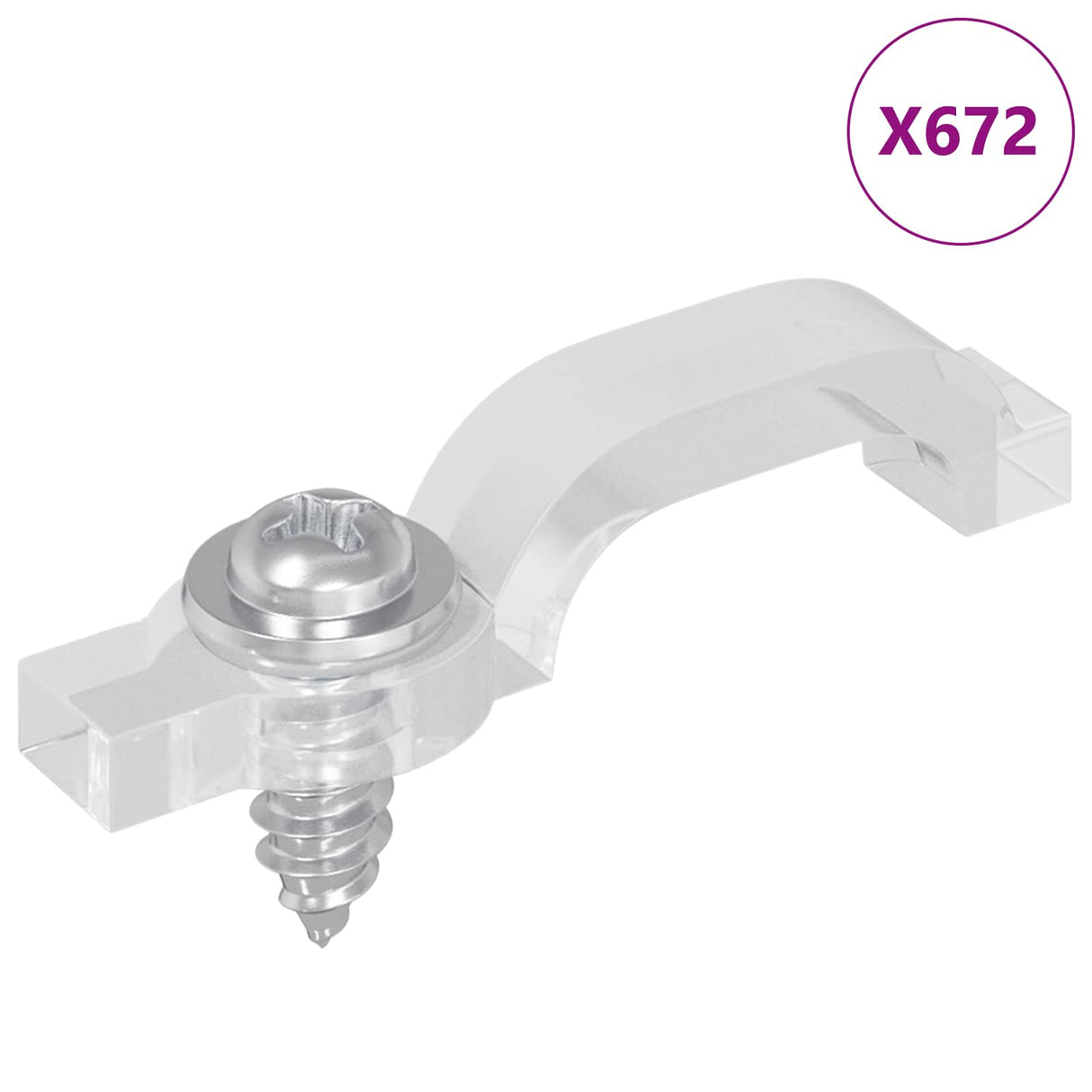 Vidaxl led strip clips 12 pcs doorzichtig 23,8 x 7,3 x 4,3 mm