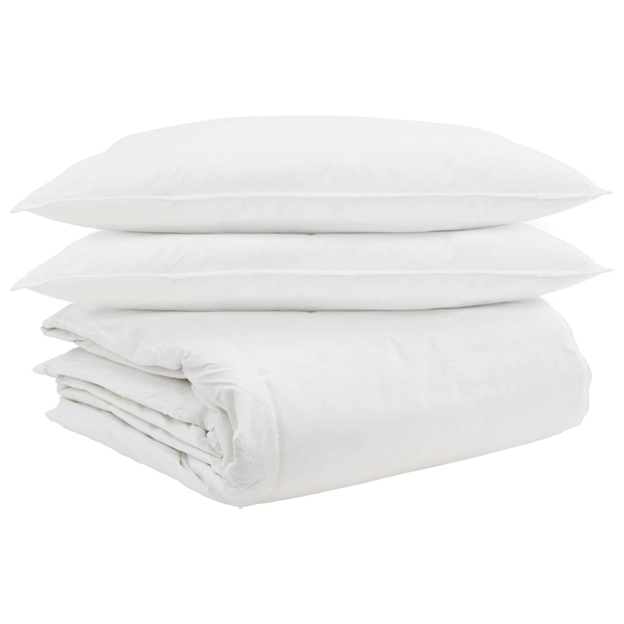 Vidaxl dekbed set met kussen 3 pcs wit donsveertjes