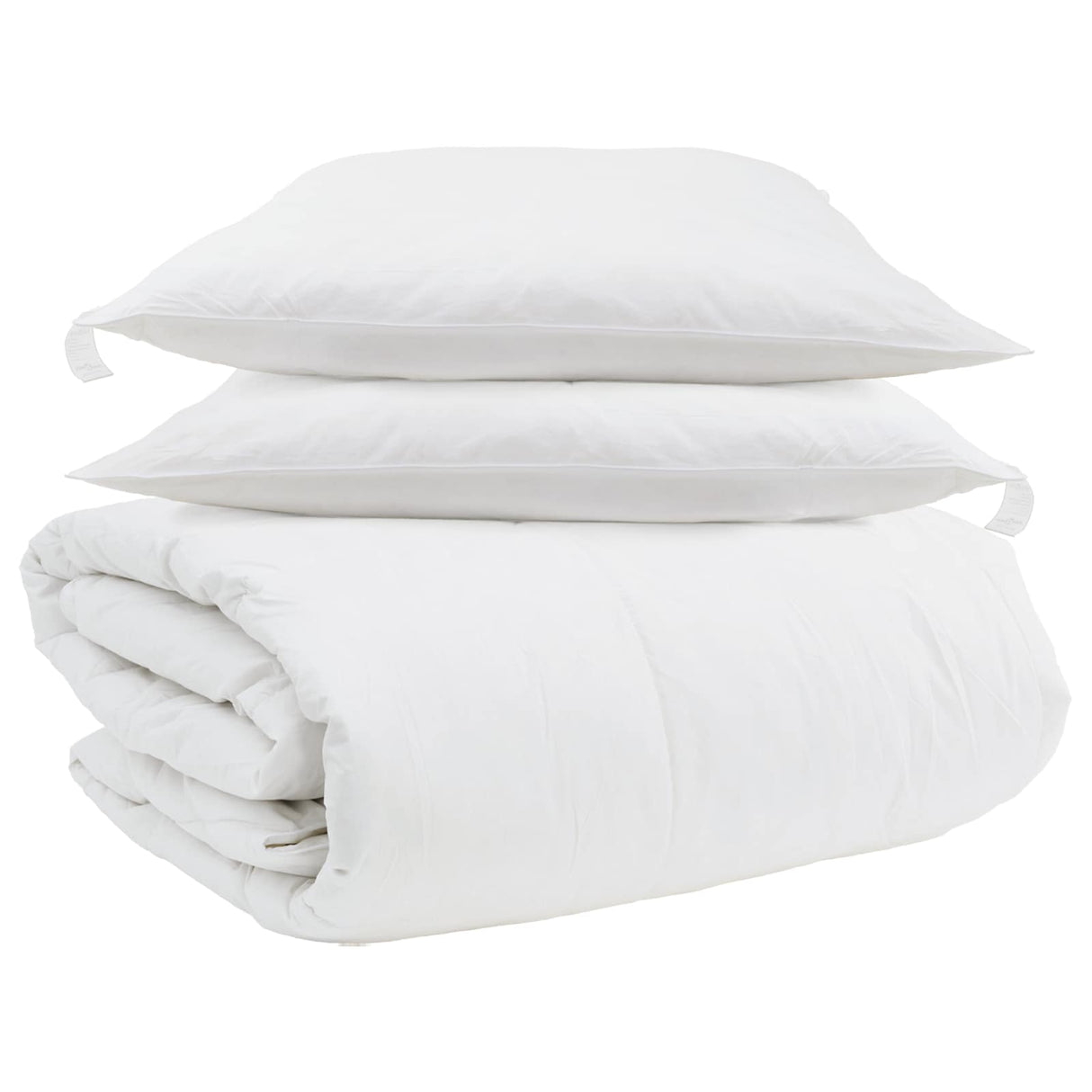 Vidaxl dekbed set met kussen 3 pcs wit donsveertjes