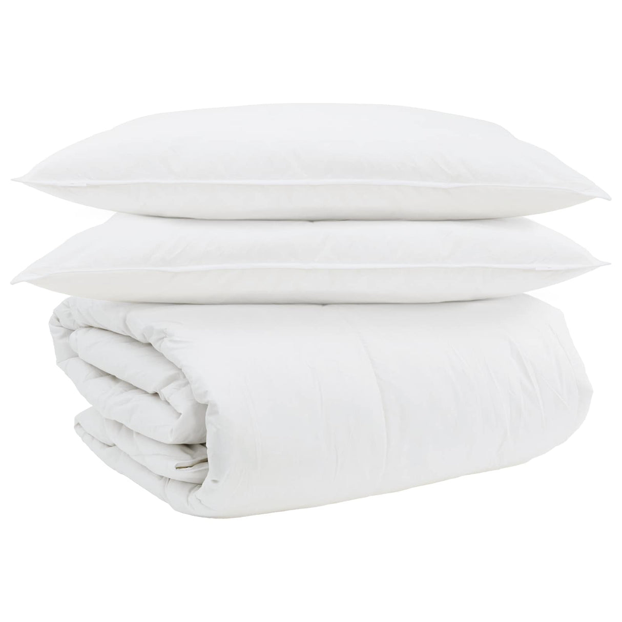 Vidaxl dekbed set met kussen 3 pcs wit donsveertjes