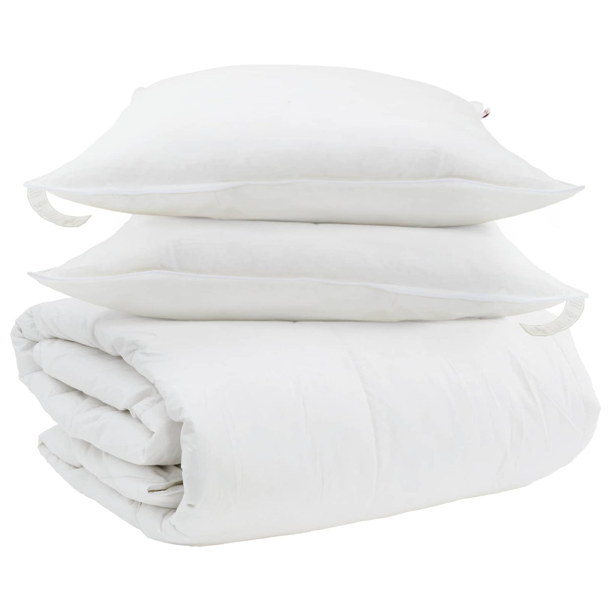 Vidaxl dekbed set met kussen 3 pcs wit donsveertjes