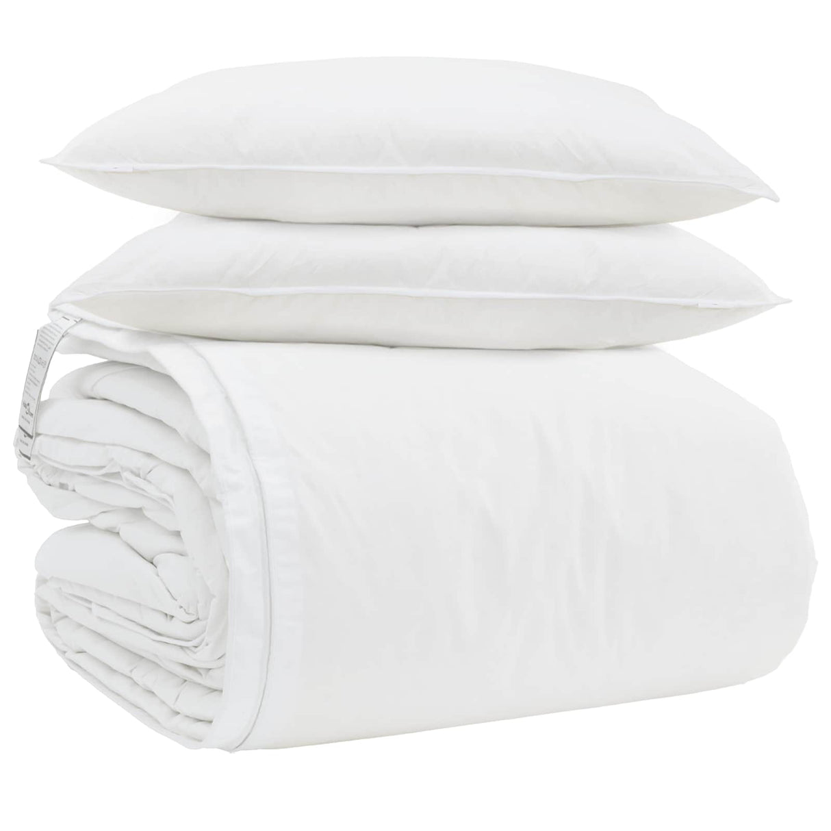 Vidaxl dekbed set met kussen 3 pcs wit donsveertjes