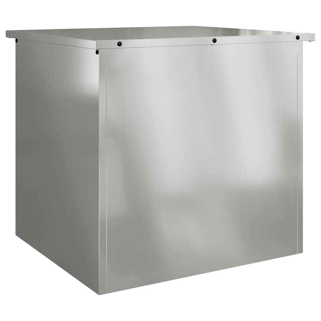 Vidaxl buitenopslagdoos zilver 55 x 50,5 x 50 cm staal