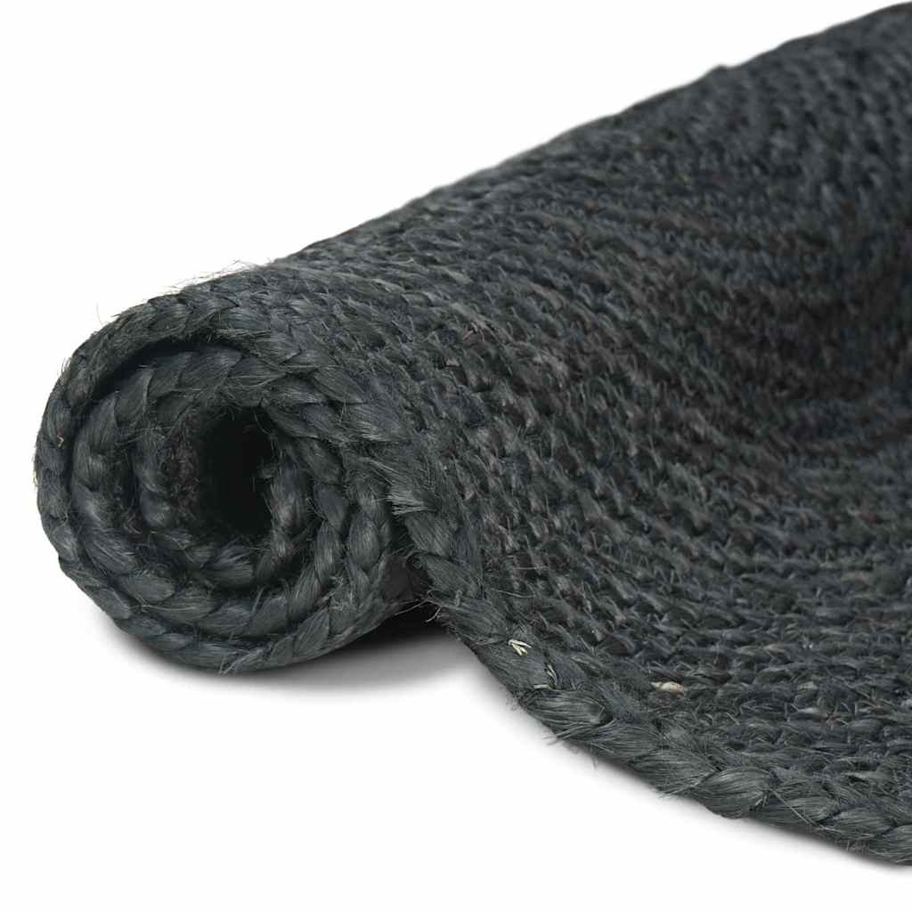 Vidaxl vloerkleden rechthoekig donkergrijs 160 x 230 cm jute