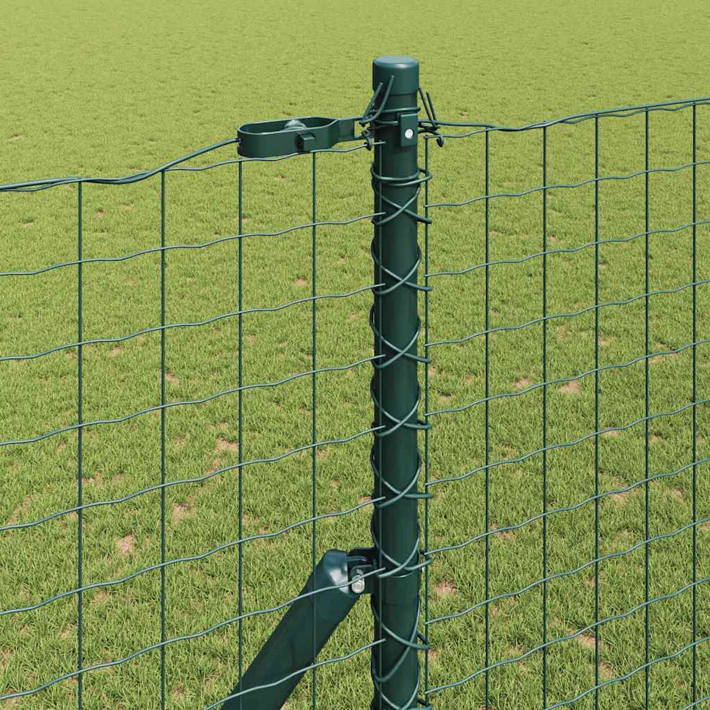 Vidaxl afrasteringspaal 12 pcs groen poedergecoat staal