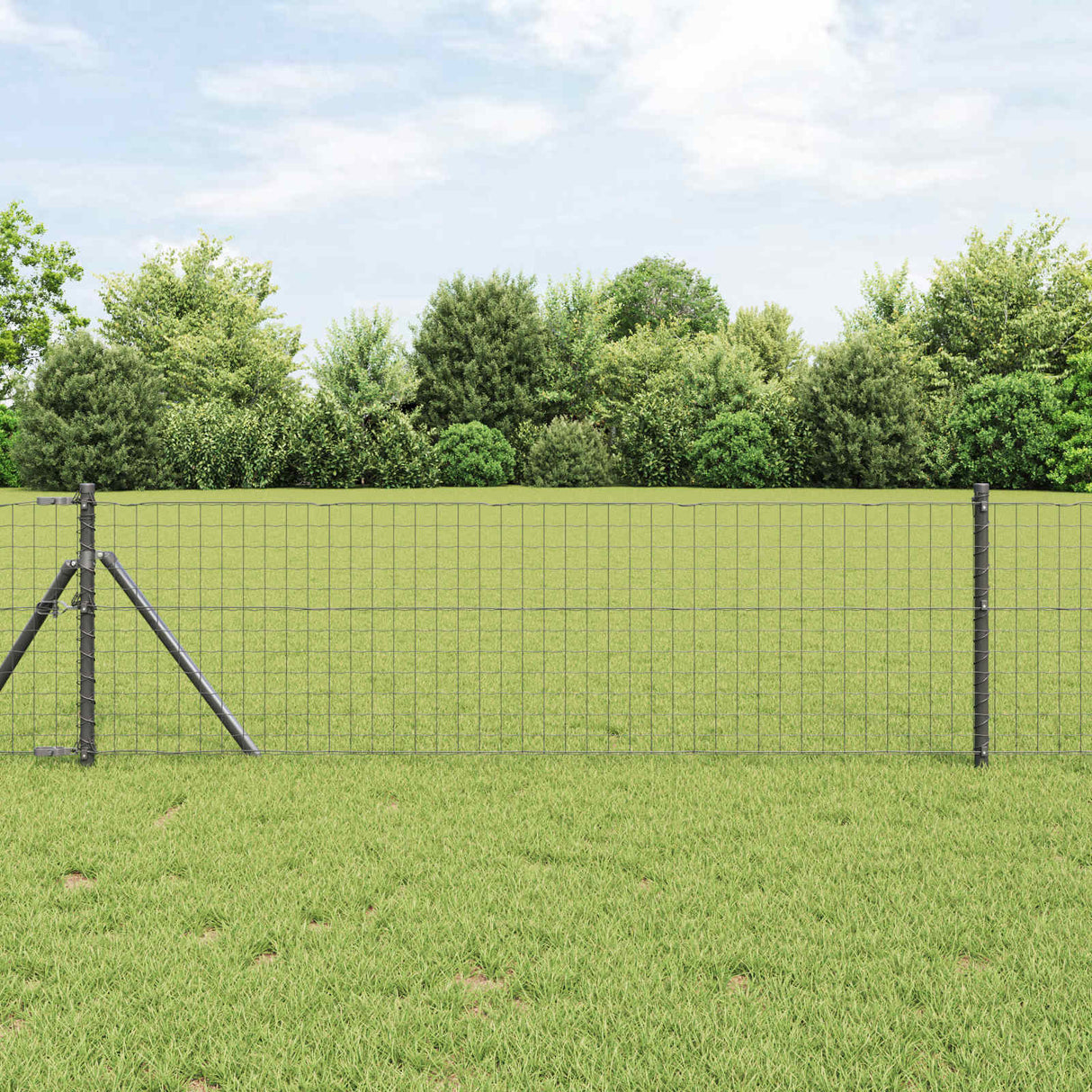 Vidaxl afrasteringspaal 12 pcs grijs 120 cm poedergecoat staal