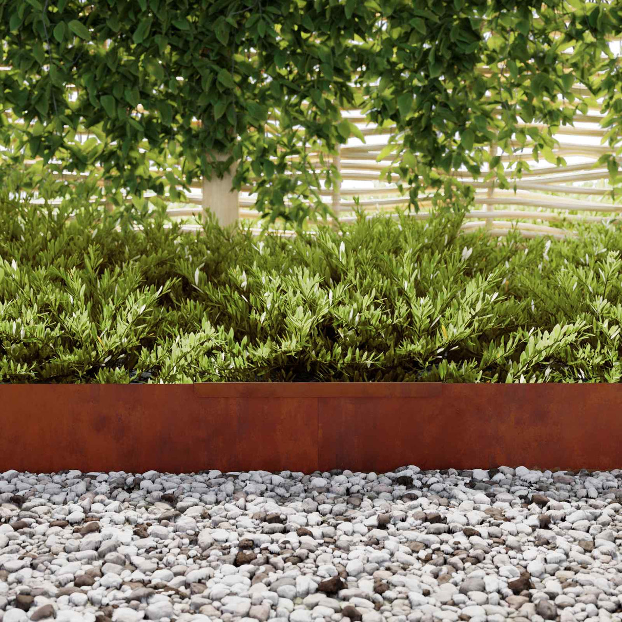 Vidaxl tuinrand roestig 450 x 0.05 x 15 cm cortenstaal