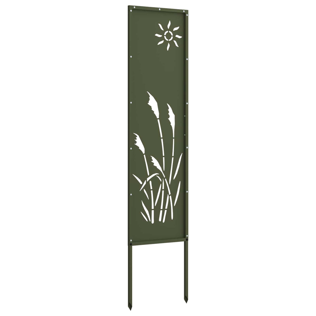 Vidaxl tuin privacy screen olijfgroen 32 x 140 cm koudgewalst staal
