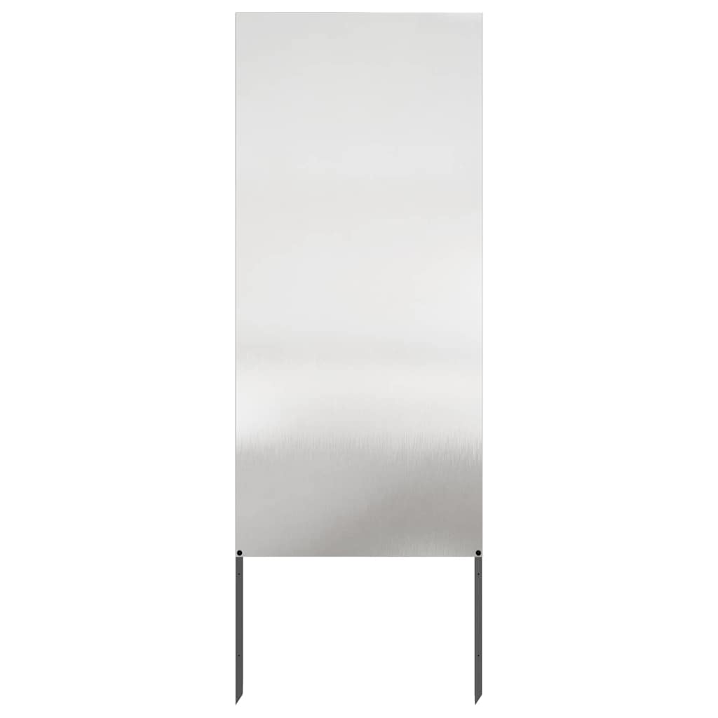 Vidaxl tuin privacy screen fretwerk zilver 50 x 140 cm roestvrij staal