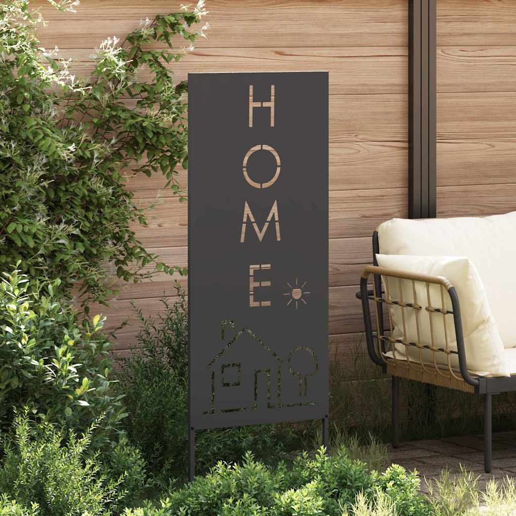 Vidaxl tuin privacy screen zwart 50 x 140 cm koudgewalst staal