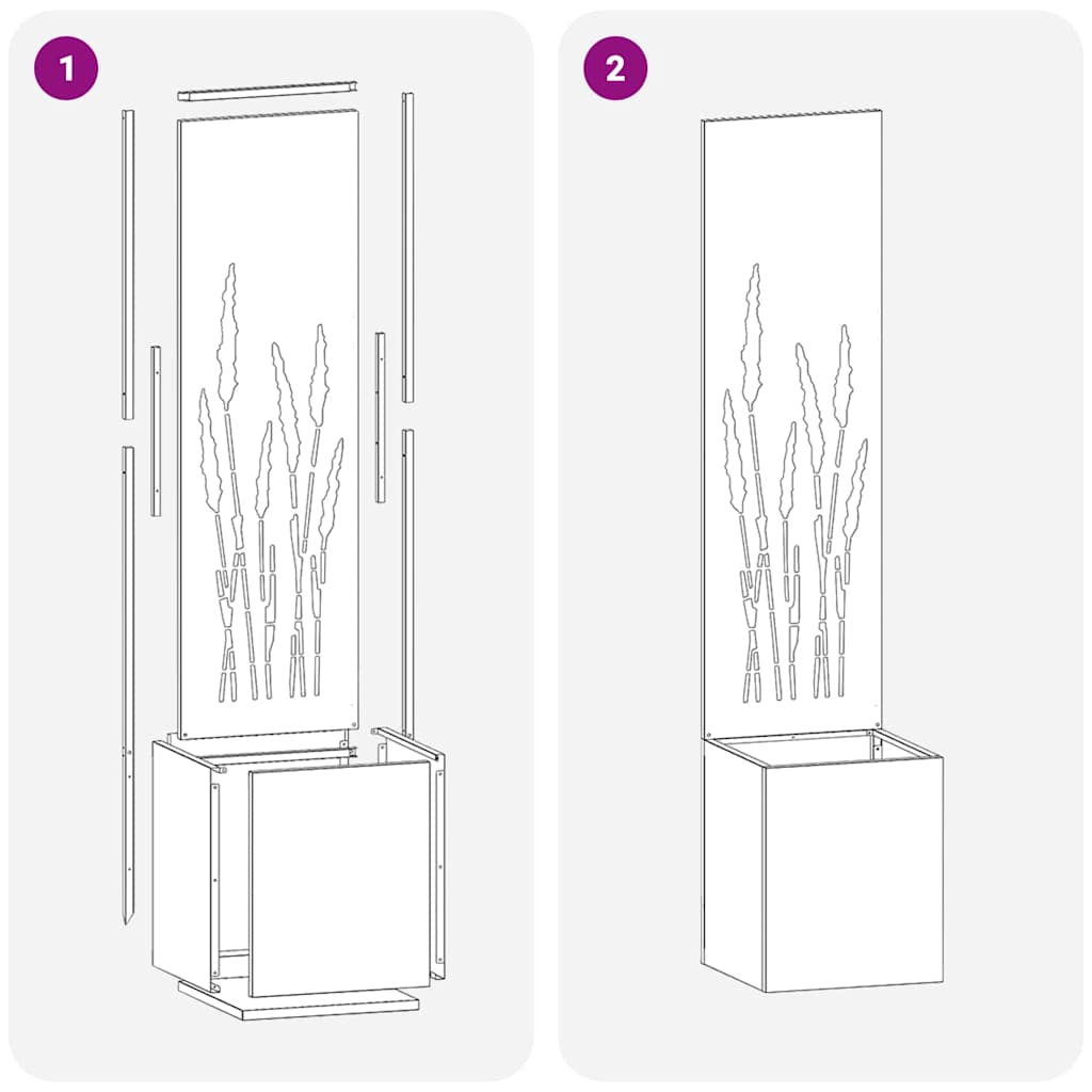 Vidaxl tuin privacy screen fretwerk roestig 32 x 140 cm cortenstaal