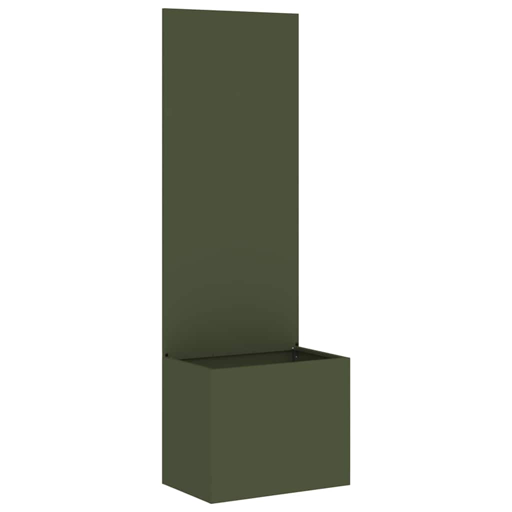 Vidaxl tuin privacy screen olijfgroen 50 x 140 cm koudgewalst staal