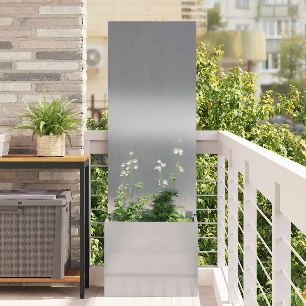Vidaxl tuin privacy screen zilver 50 x 32 x 150 cm roestvrij staal