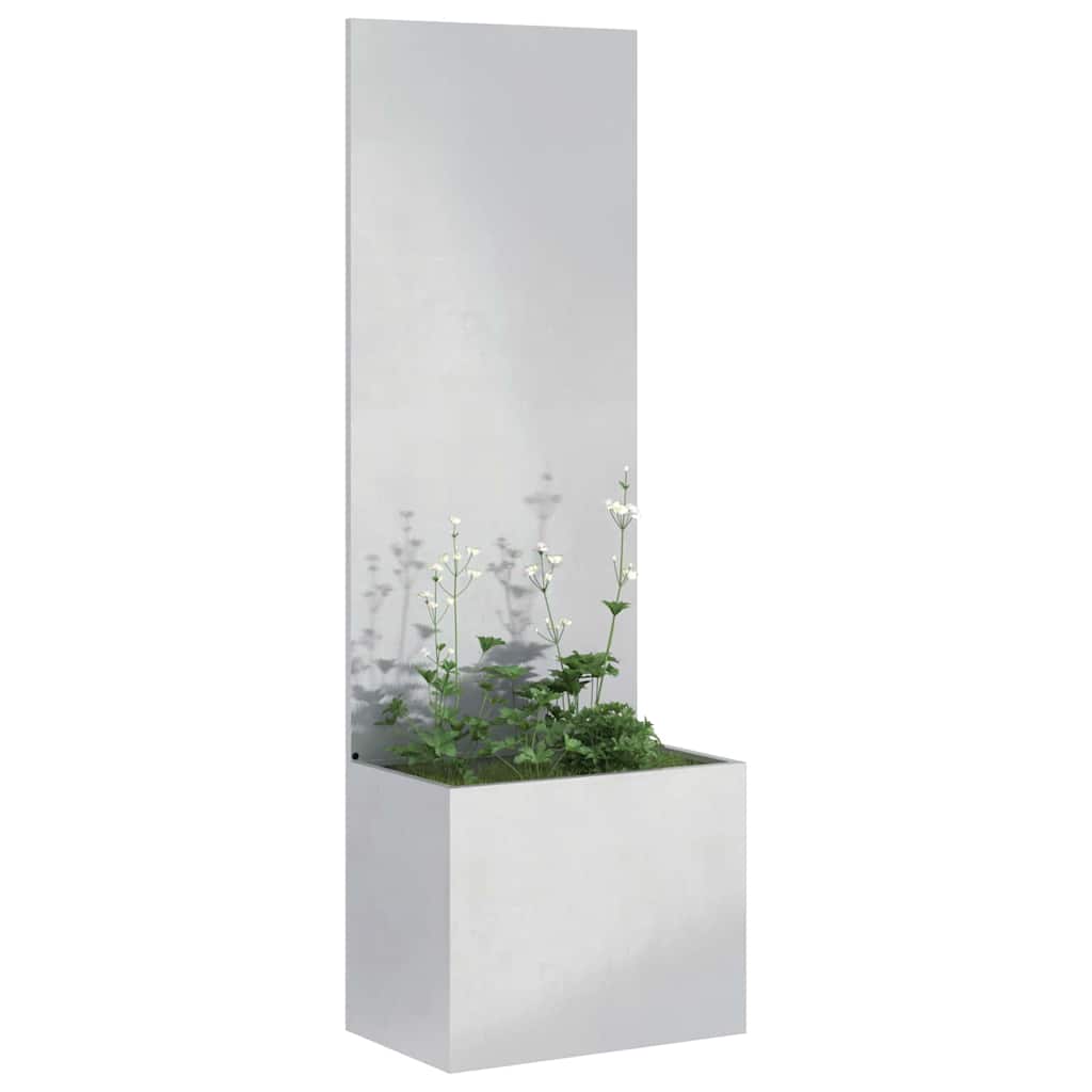 Vidaxl tuin privacy screen zilver 50 x 32 x 150 cm roestvrij staal