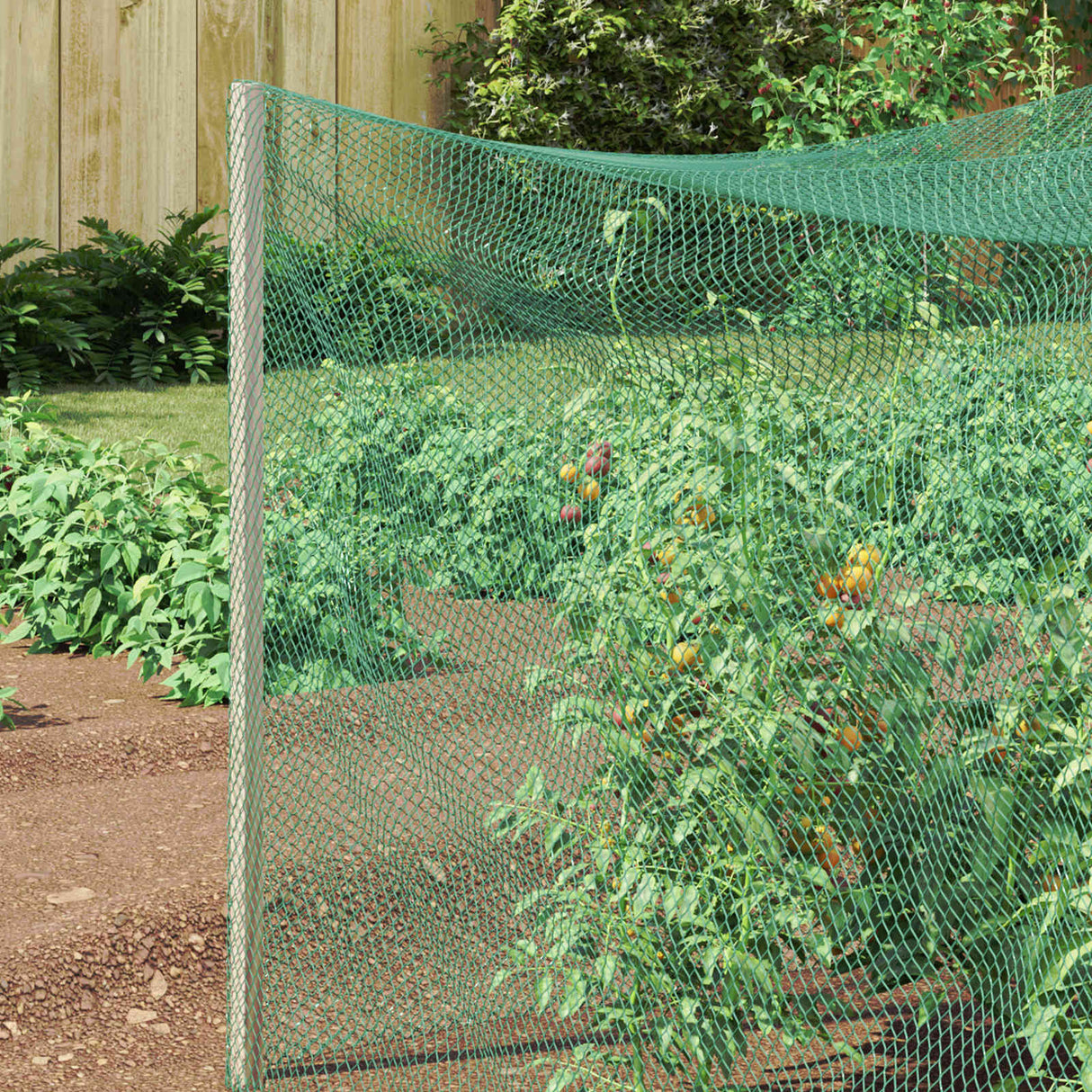 Vidaxl vogel beschermnet groen 4 x 5 m polyetheen