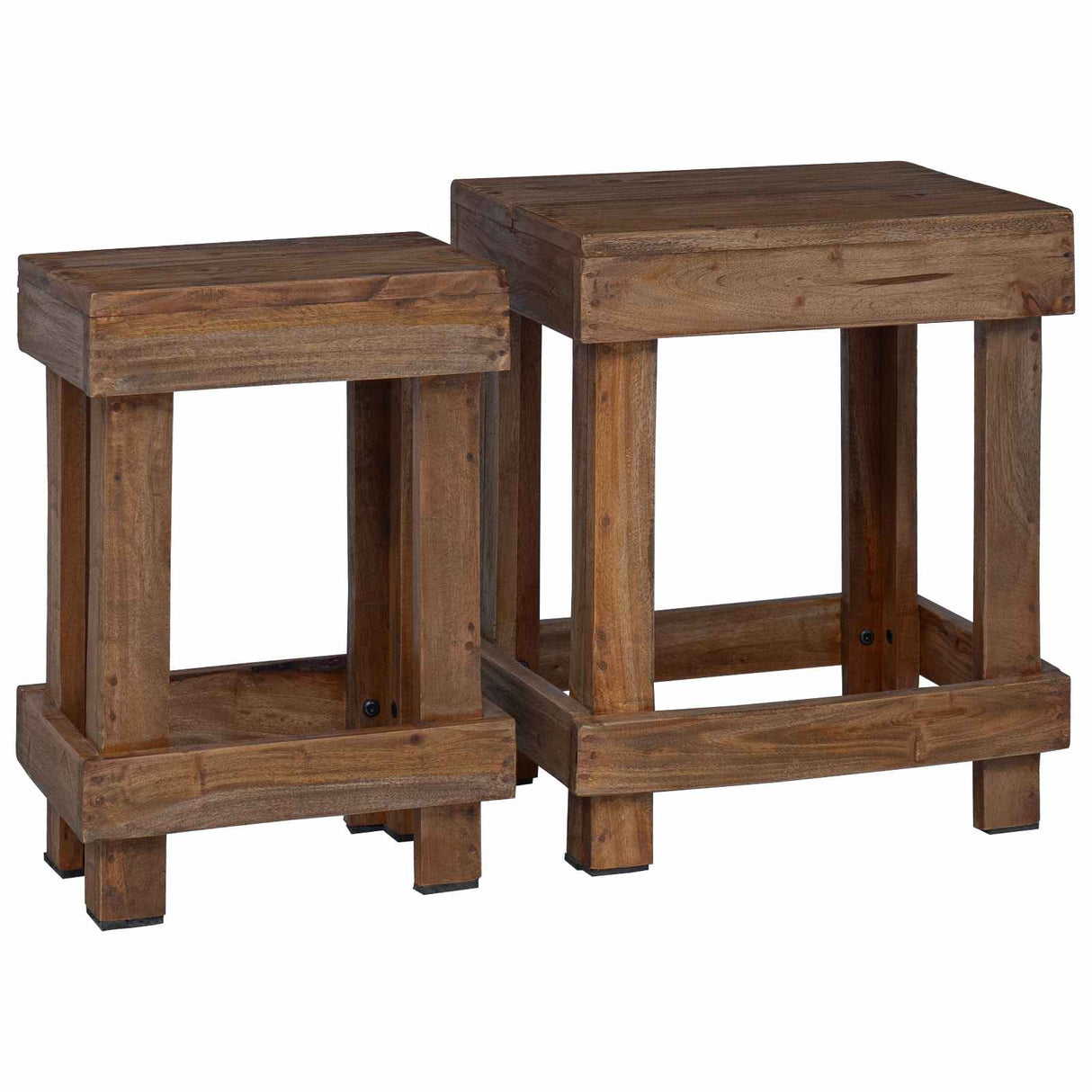 Vidaxl plantenstandaard 2 pcs bruin 70 x 11 x 27 cm mahoniehout