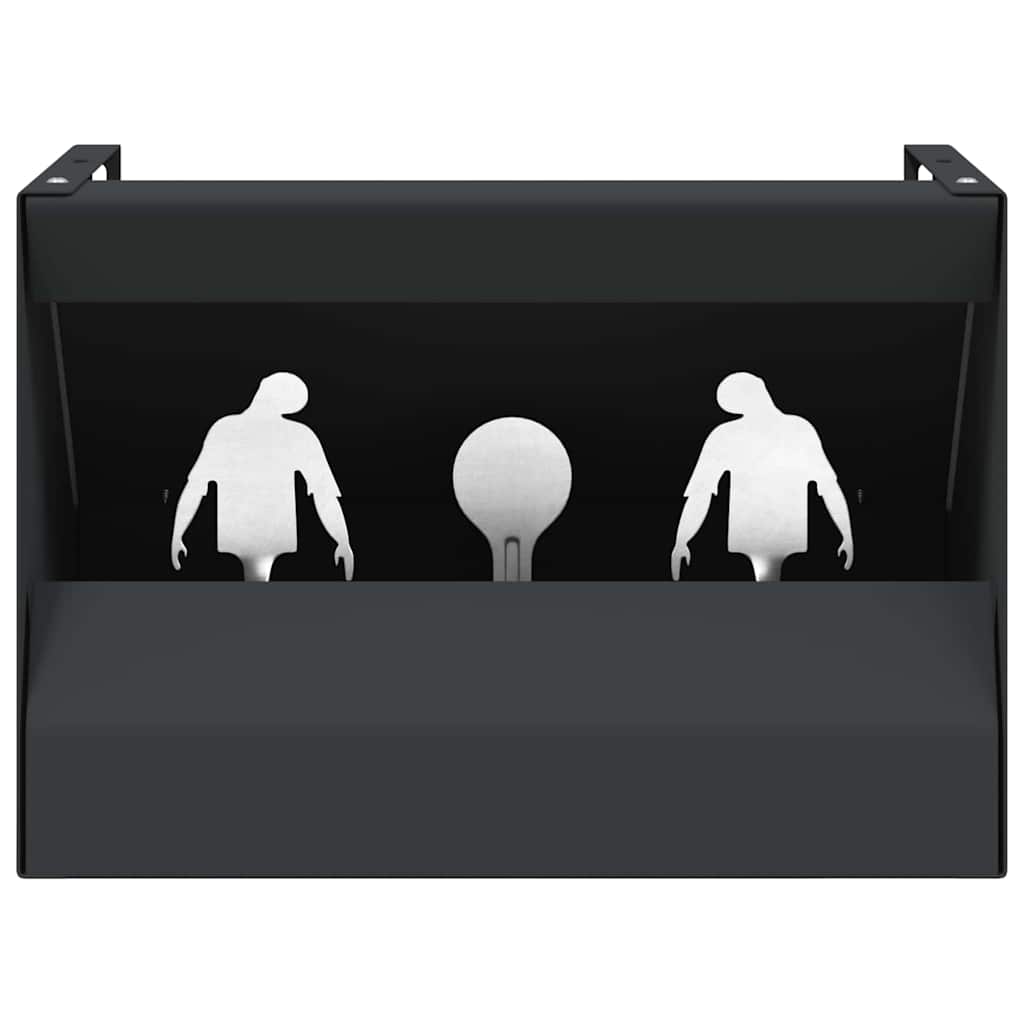 Vidaxl kogel trap box zwart 29 x 22 x 20 cm staal