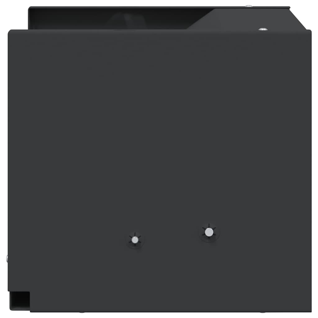Vidaxl kogel trap box zwart 29 x 22 x 20 cm staal