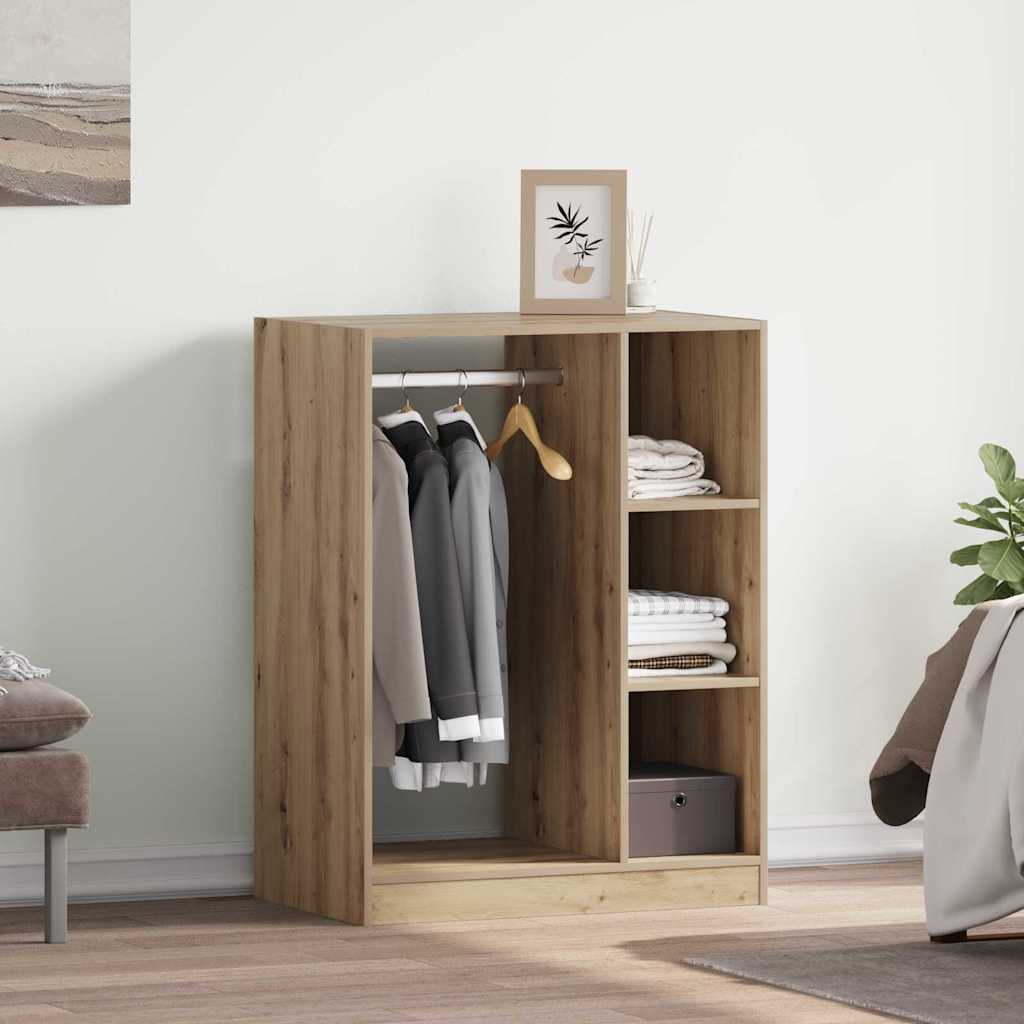 Vidaxl kledingkast met plank met opslag artisan eiken 77 x 48 x 102 cm