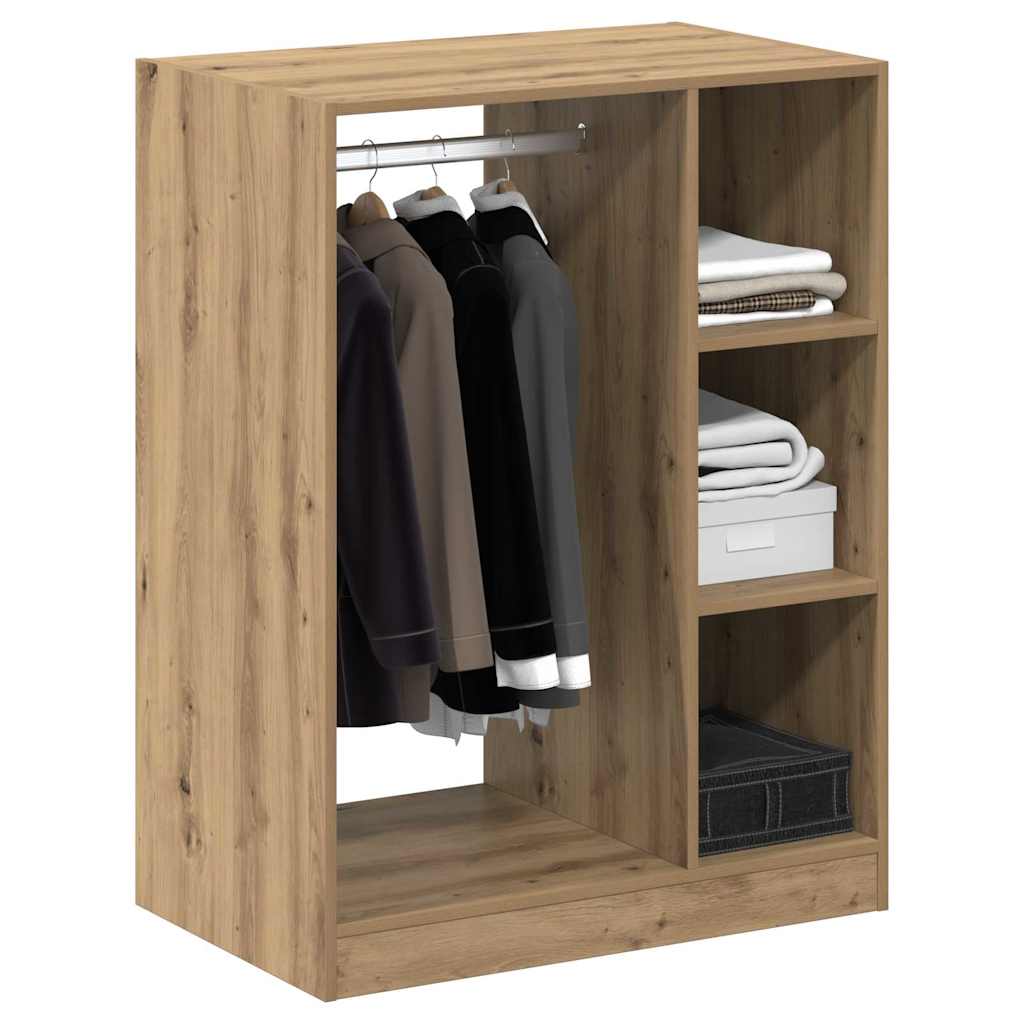 Vidaxl kledingkast met plank met opslag artisan eiken 77 x 48 x 102 cm