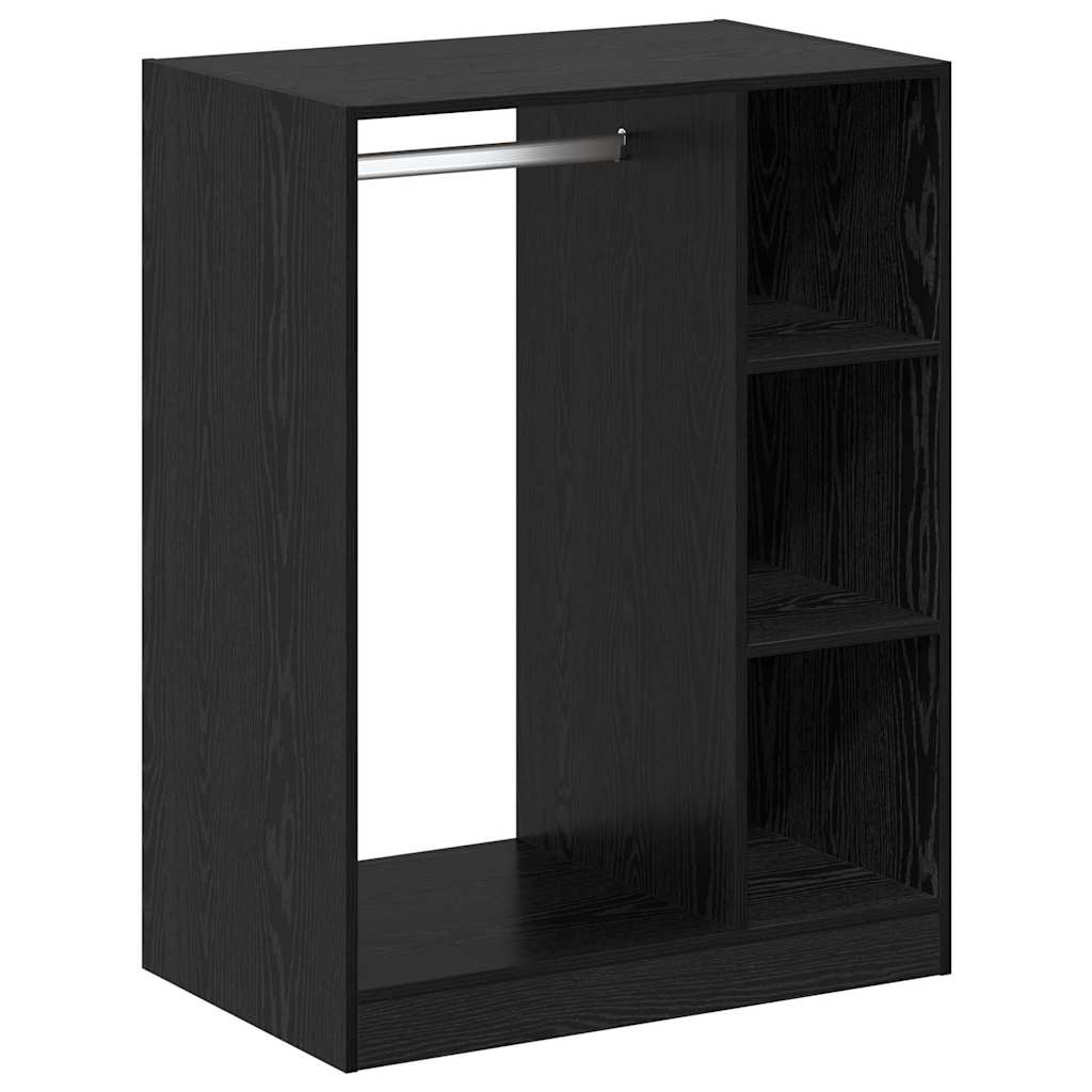 Vidaxl kledingkast met plank met opslag zwart eiken 77 x 48 x 102 cm
