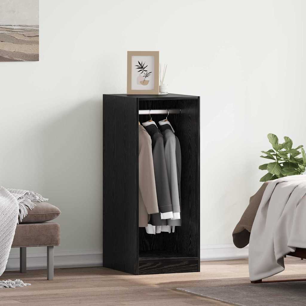 Vidaxl kledingkast met plank met opslag zwart eiken 41 x 48 x 102 cm