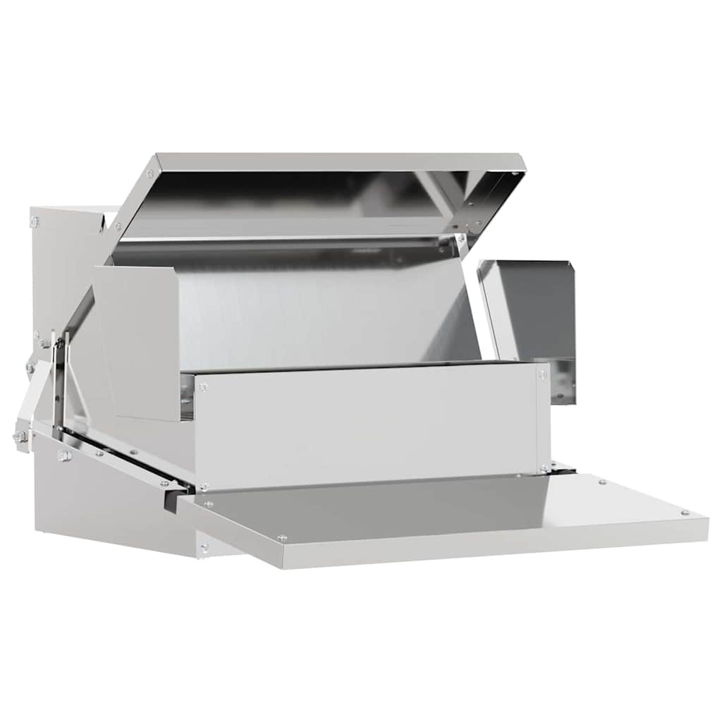 Vidaxl kippen treadle voeder zilver 50 x 40 x 29 cm