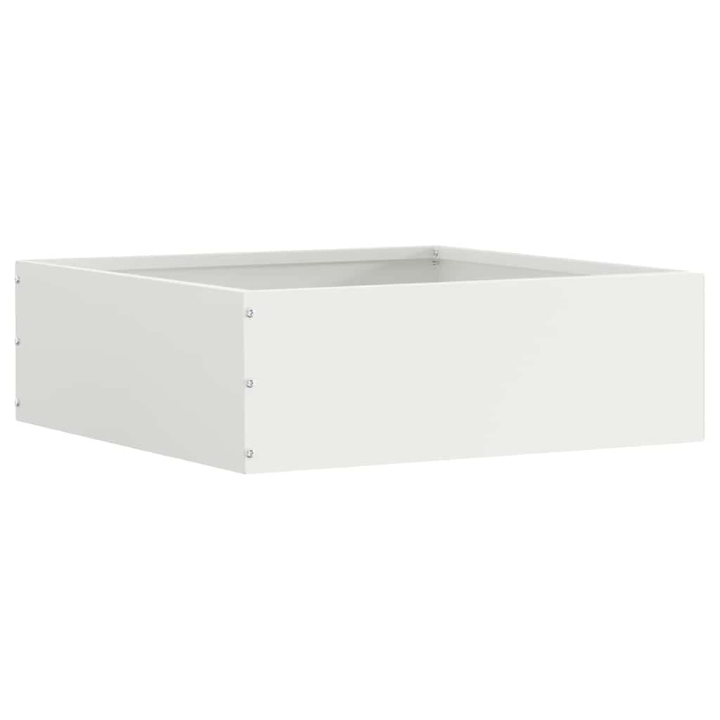 Vidaxl tuinrand 6 pcs wit 40 x 40 x 13 cm staal