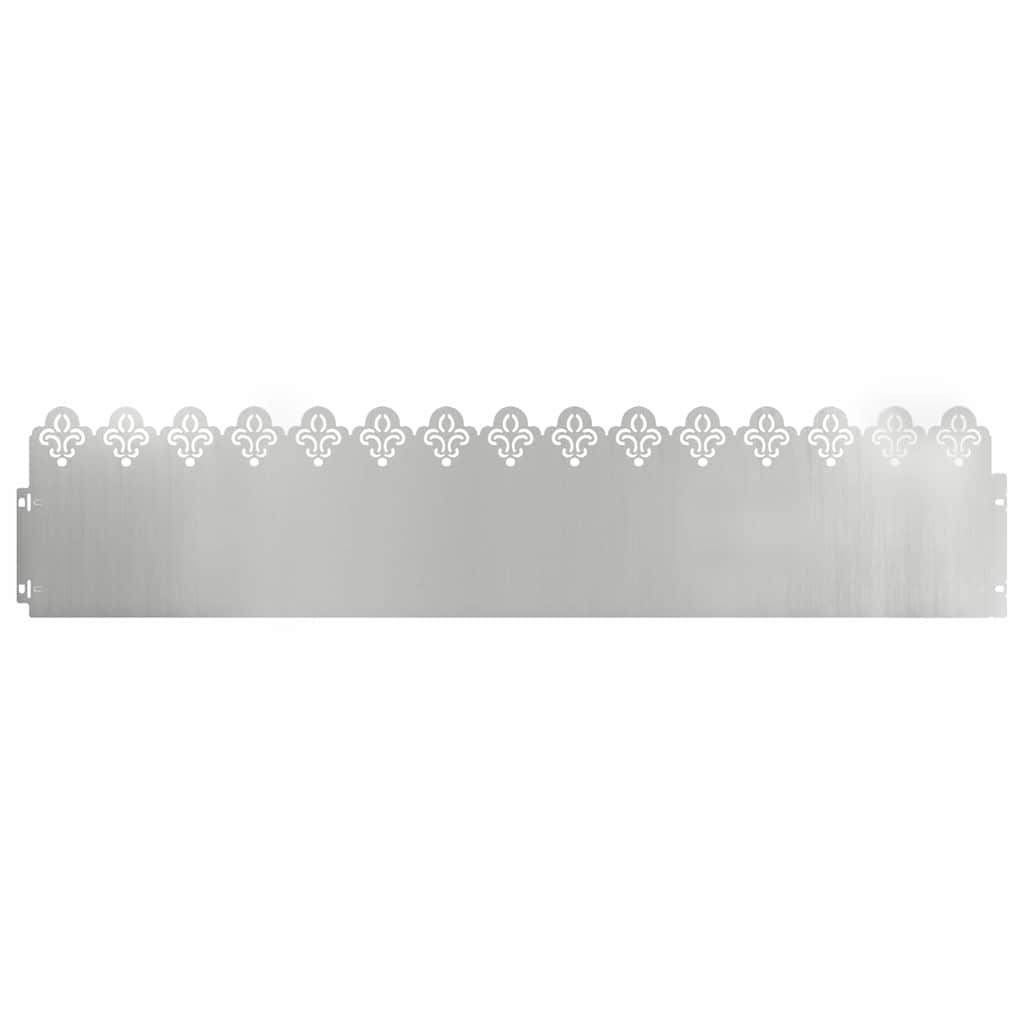 Vidaxl gazonranden 30 pcs zilver 103 x 0,05 x 22 cm