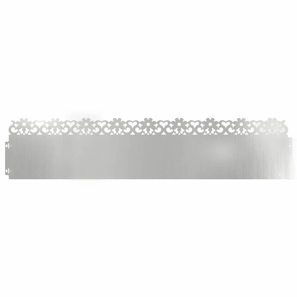 Vidaxl gazonranden 20 pcs zilver 103 x 0,05 x 22 cm