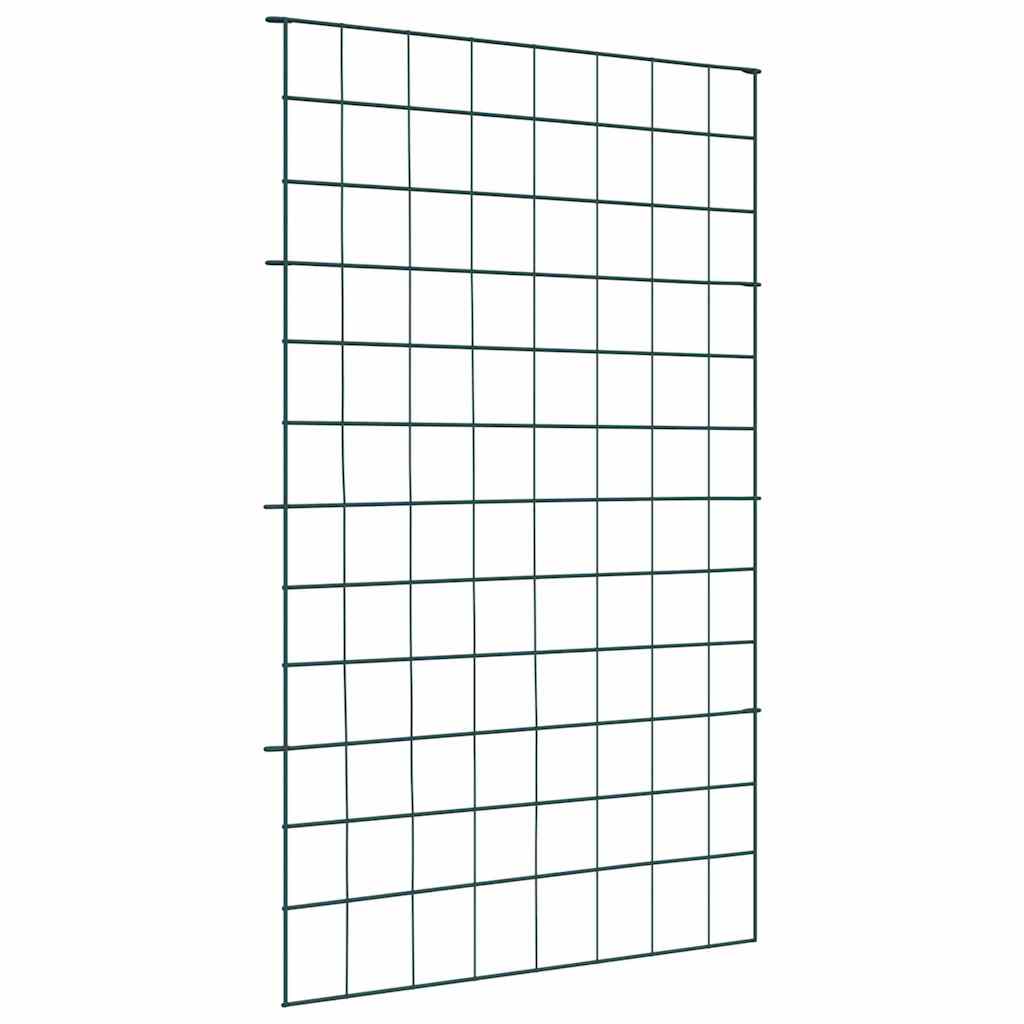 Vidaxl vijverhekken set 8 pcs groen 50 x 80 cm staal