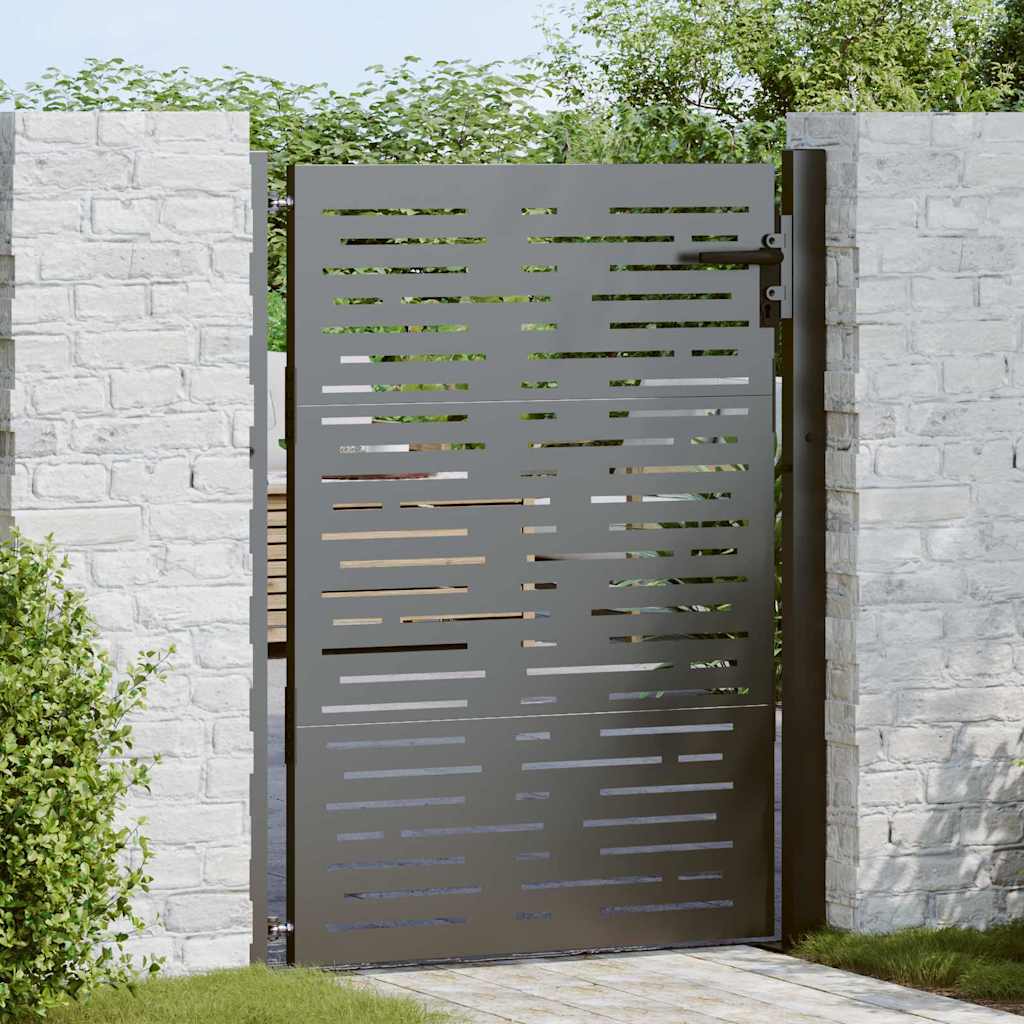 Vidaxl tuinpoort met slot zwart 110 x 155 cm gepoedercoat staal